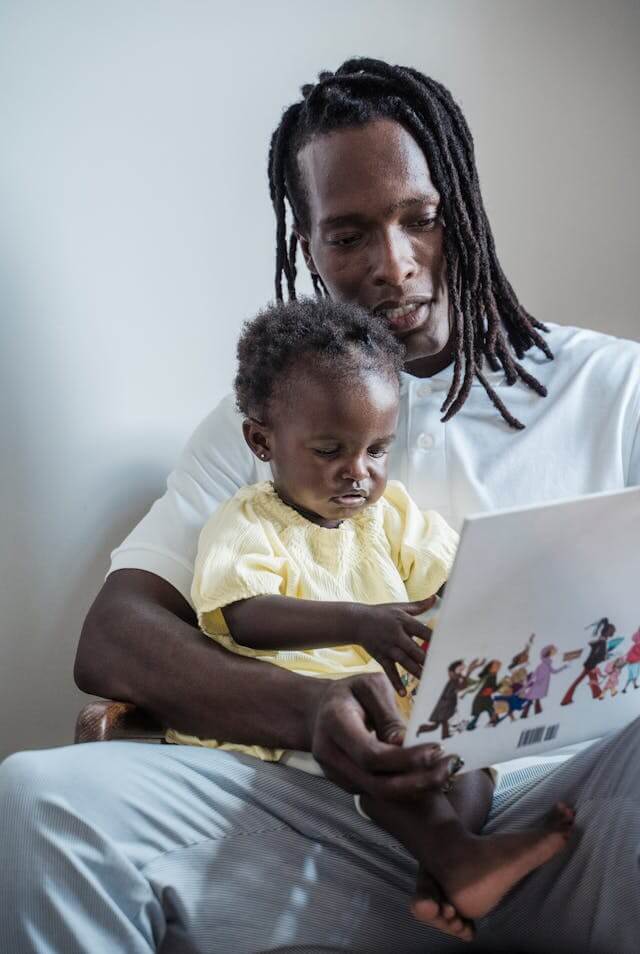 A man with his baby son